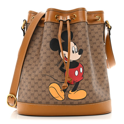 Gucci X DISNEY Mini Vintage GG Supreme Monogram Bucket Bag Beige Vintage Sun Oil 1 of 11