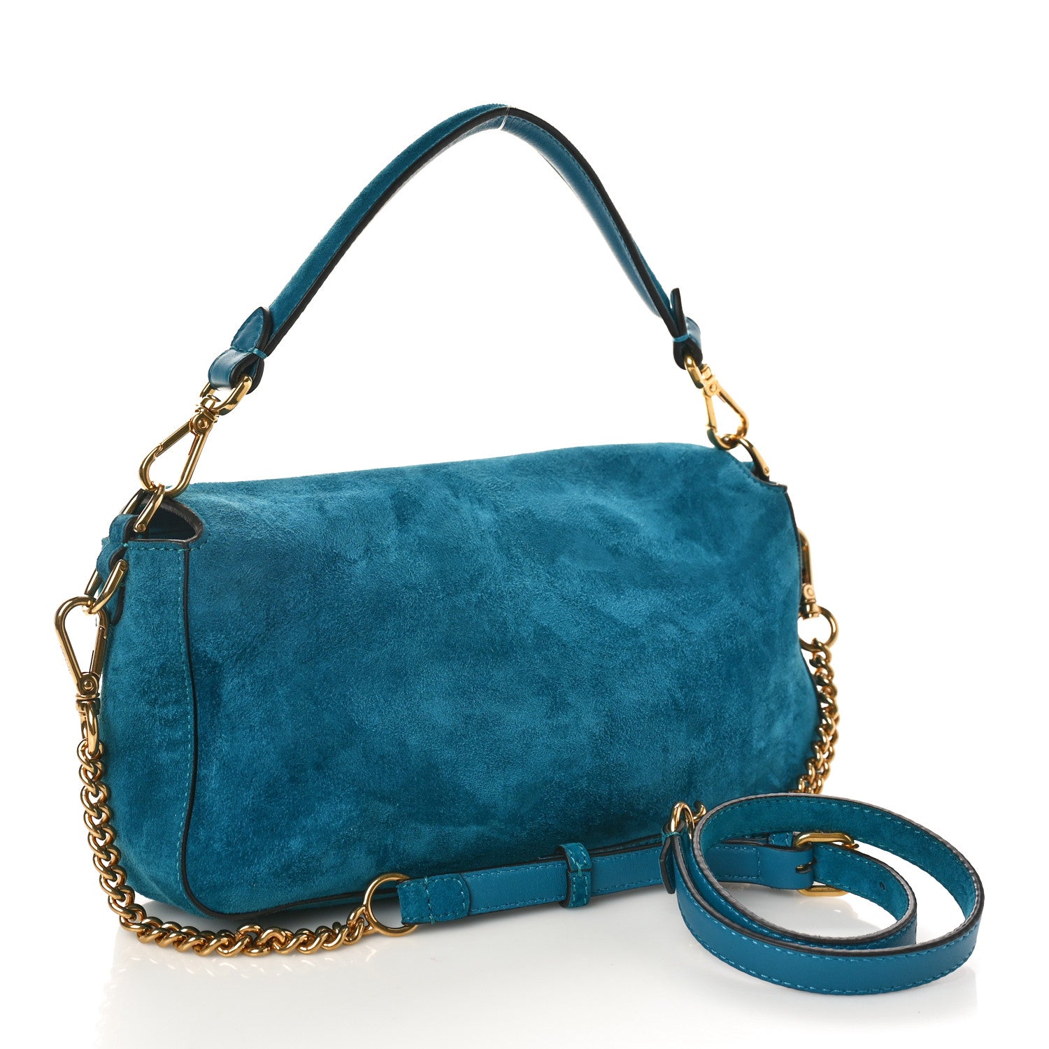 Fendi Chamois Baguette Ottanio 3 of 9