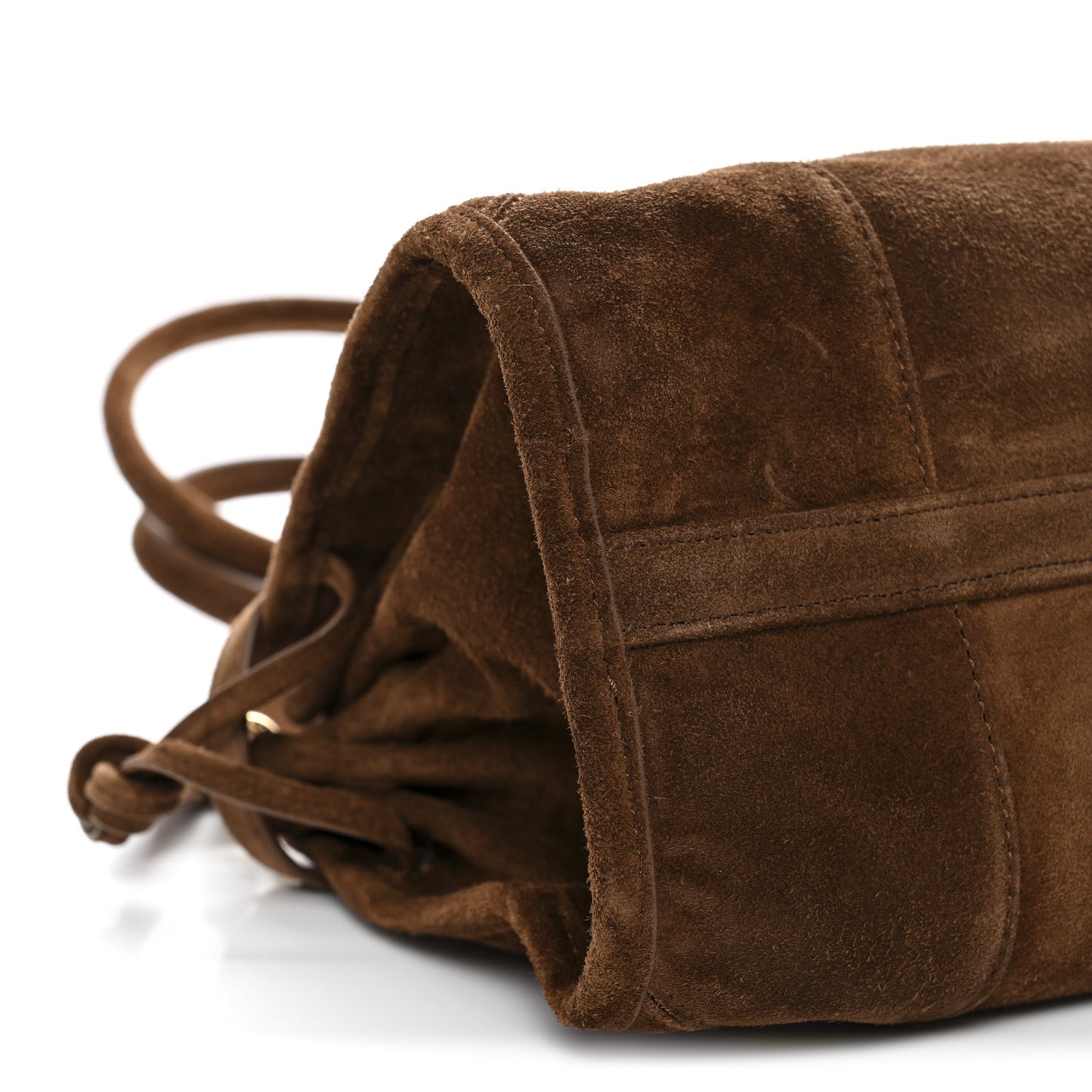 Suede Triangle Medium Bonnie Shoulder Bag Cacao