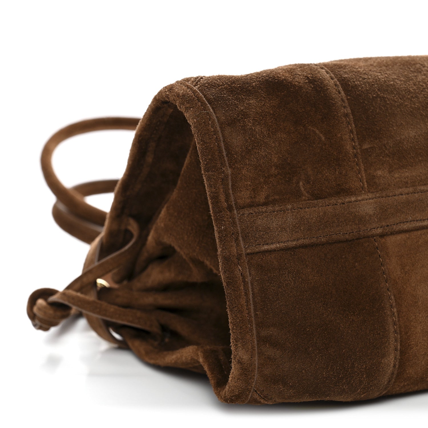 Prada Suede Triangle Medium Bonnie Shoulder Bag Cacao 8 of 9