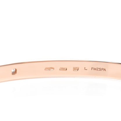 Bulgari 18K Rose Gold Diamond B.Zero1 Essential Bangle Bracelet L 4 of 5