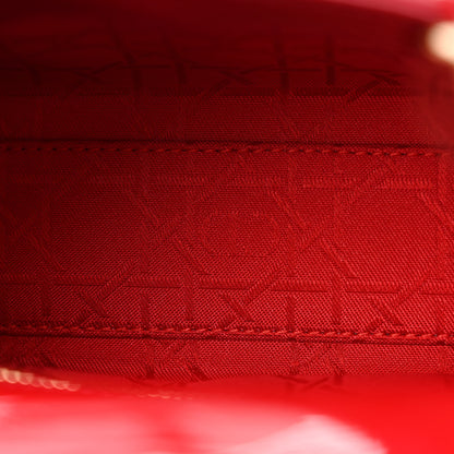 Christian Dior Patent Cannage Mini Lady Dior Red 5 of 10
