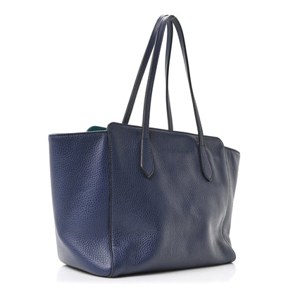 Gucci Dollar Calfskin Small Swing Tote Classic Marine Deep Cobalt 3 of 10
