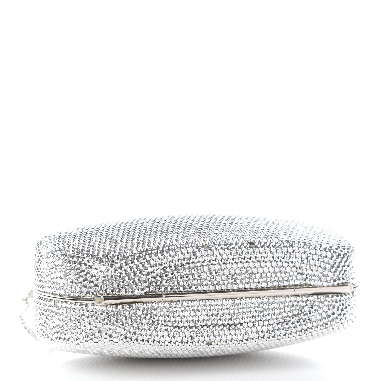 Judith Leiber Crystal Minaudiere Clutch Silver 4 of 12
