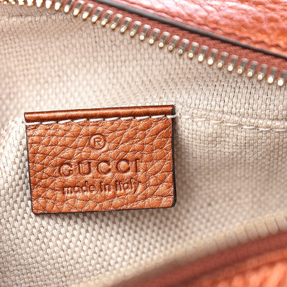Gucci Metallic Pebbled Calfskin Small Soho Disco Bag Burnt Orange 6 of 10