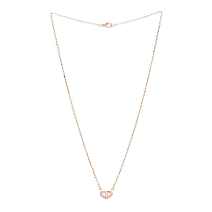 Cartier 18K Pink Gold Diamond XS Hearts and Symbols Necklace 2 of 3
