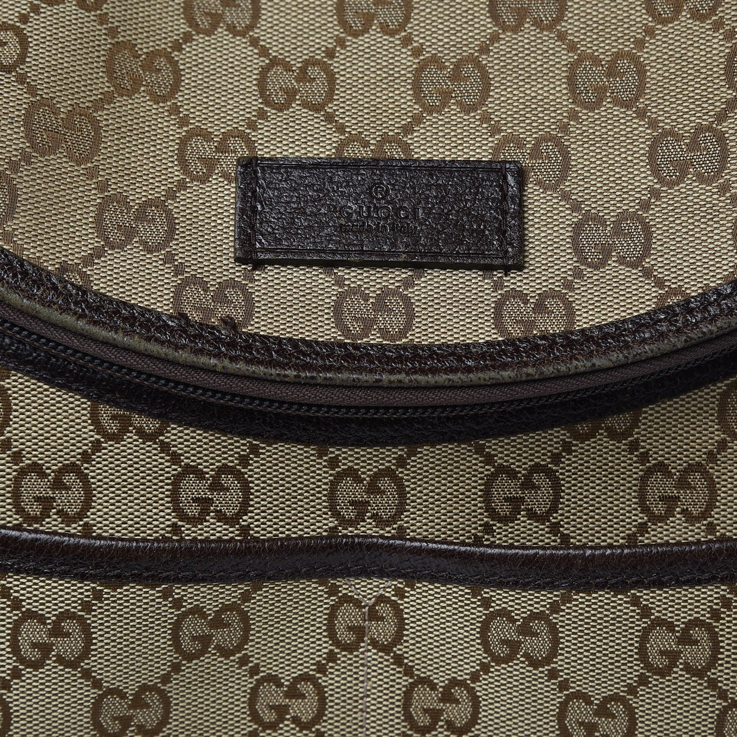 Monogram Natural Pigskin Large Diaper Bag Beige Ebony Cocoa Dark Chocolate