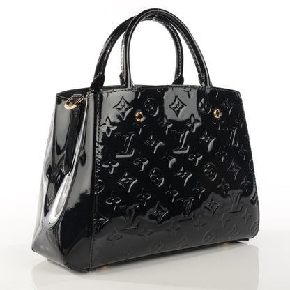 Louis Vuitton Vernis Montaigne BB Black 3 of 7