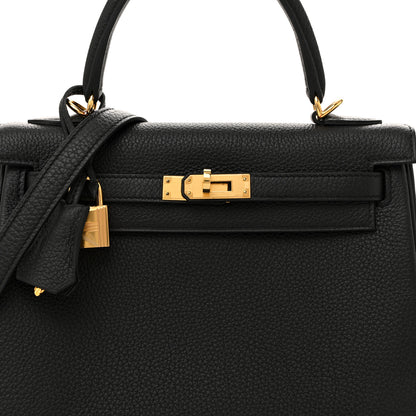 Hermes Togo Kelly Retourne 25 Black 8 of 11