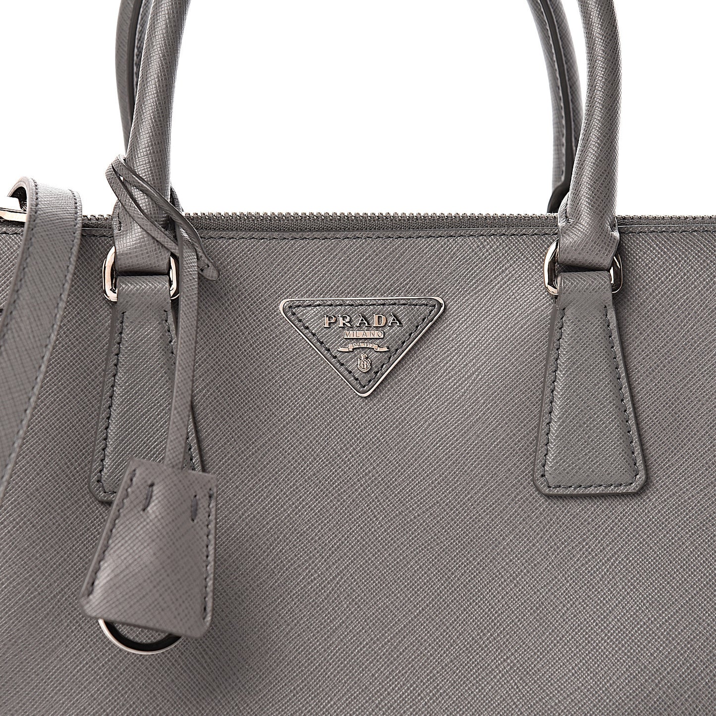 Saffiano Small Galleria Double Zip Tote Marmo