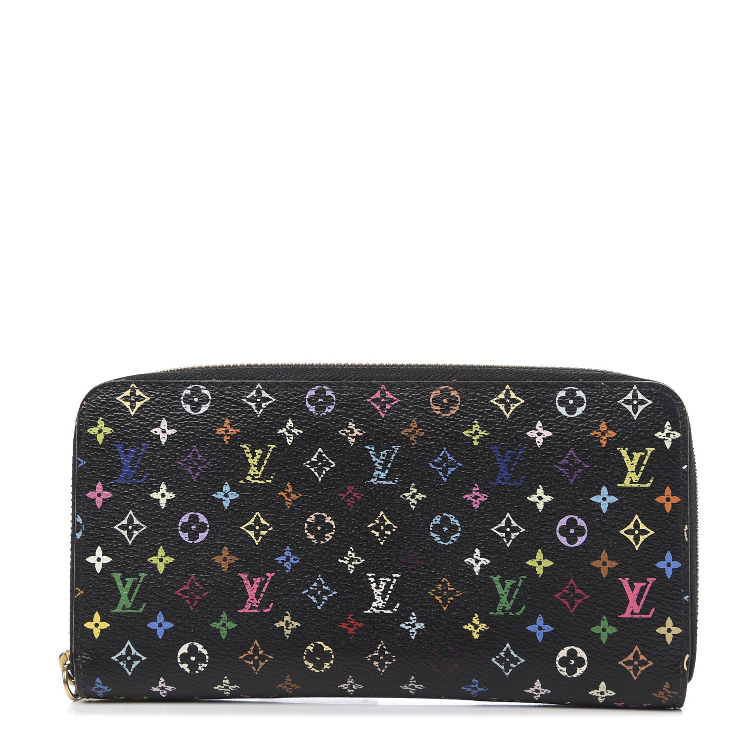 Louis Vuitton Monogram Multicolor Zippy Wallet Black Grenade 1 of 7