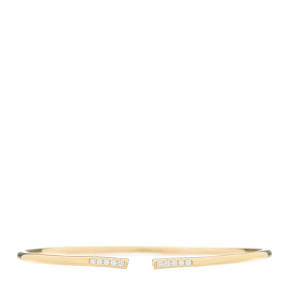 Tiffany 18K Yellow Gold Diamond Metro Wire Bracelet 1 of 3