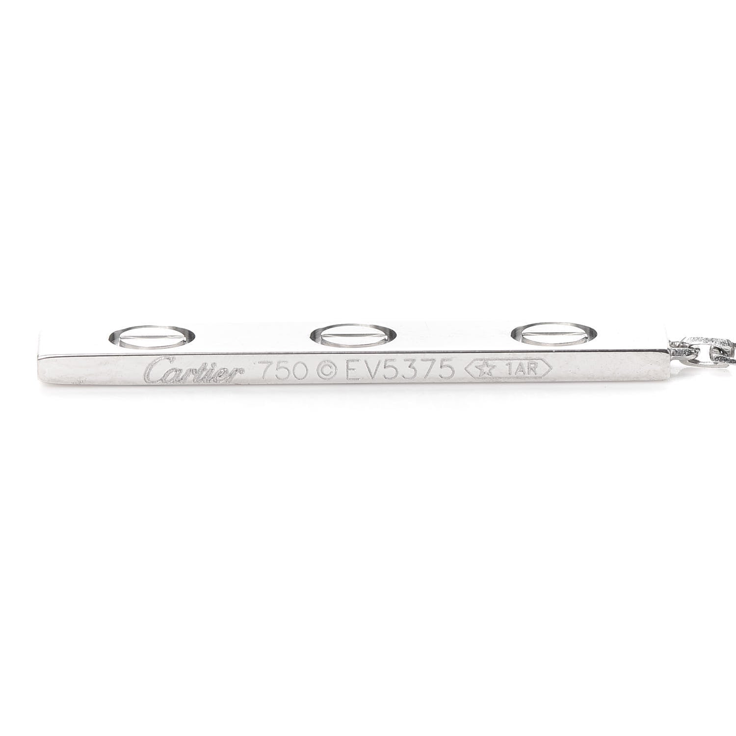 Cartier 18K White Gold LOVE Lariat Necklace 5 of 5