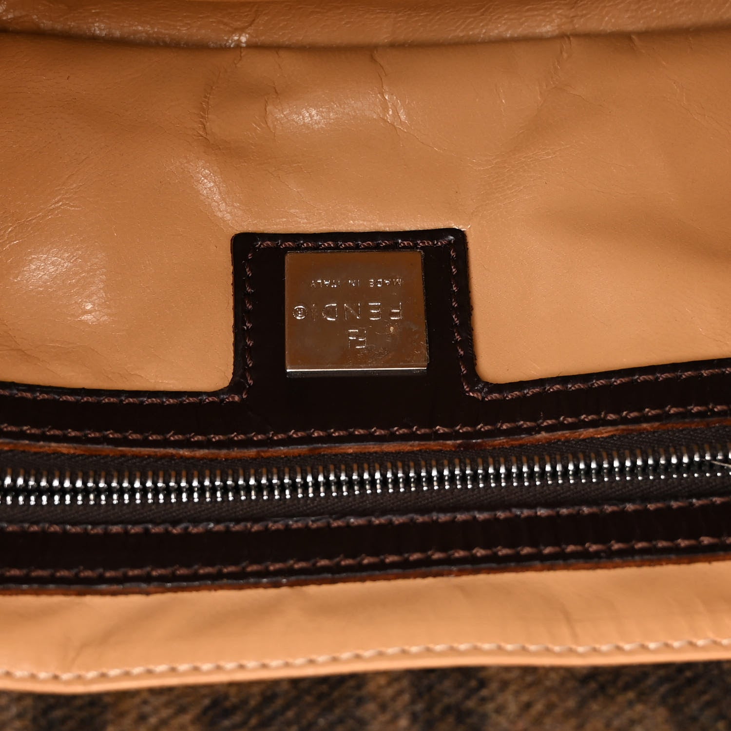 Fendi Wool Zucca Baguette Tobacco 6 of 9