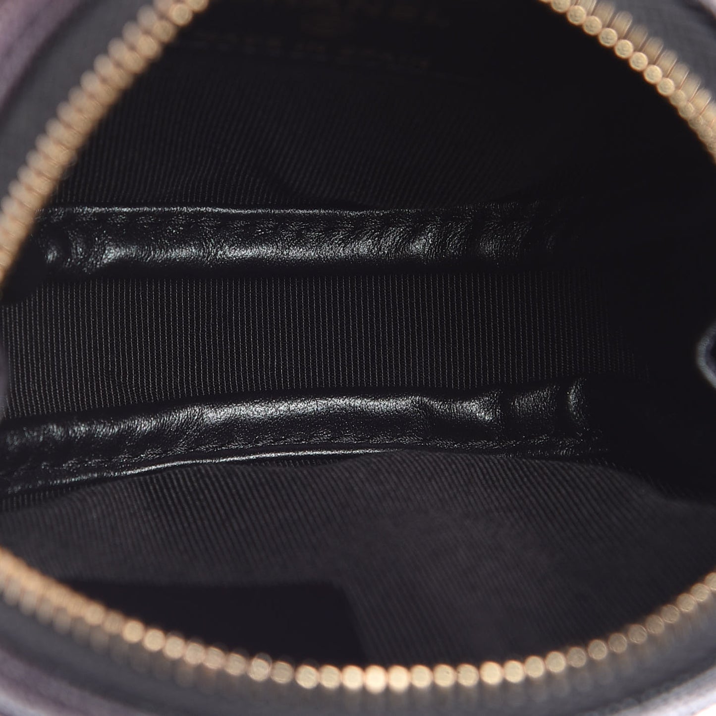 Iridescent Caviar Quilted Zip Around Classic Coin Purse Black