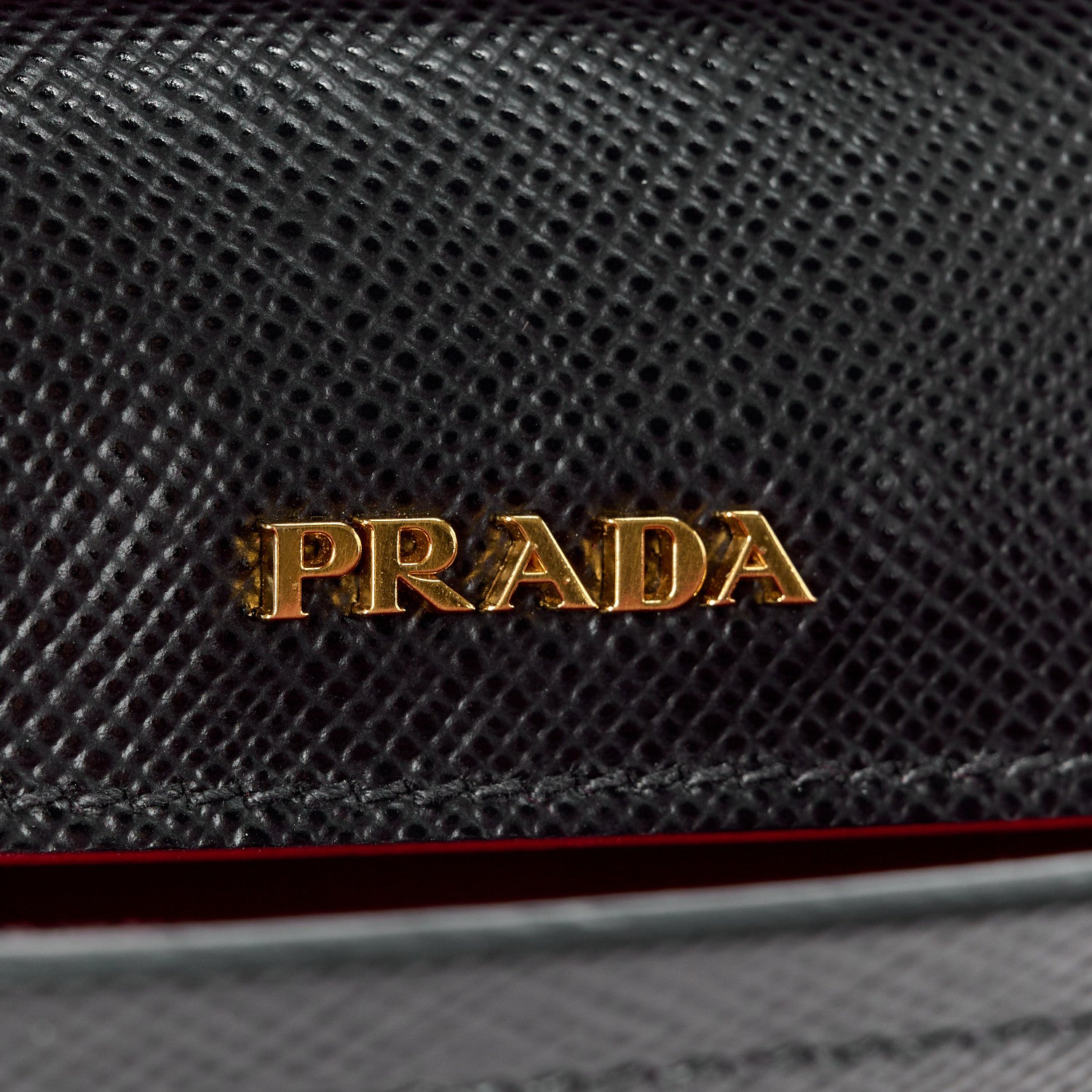 Prada Saffiano Cuir Medium Double Bag Black Fuoco 7 of 11