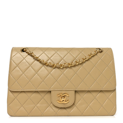 Chanel Lambskin Quilted Medium Double Flap Beige 1 of 10