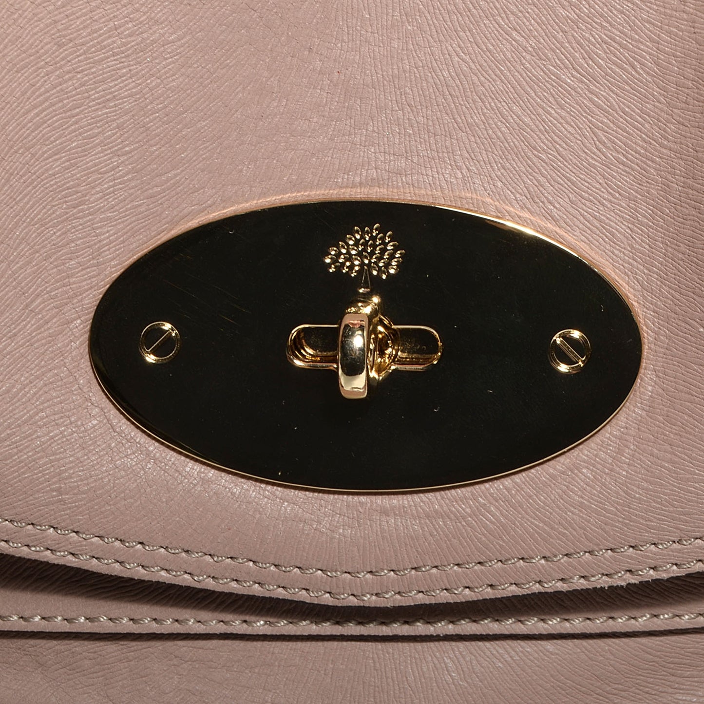 Soft Calf Fur Embossed Leather Oversized Alexa Pinky Mink