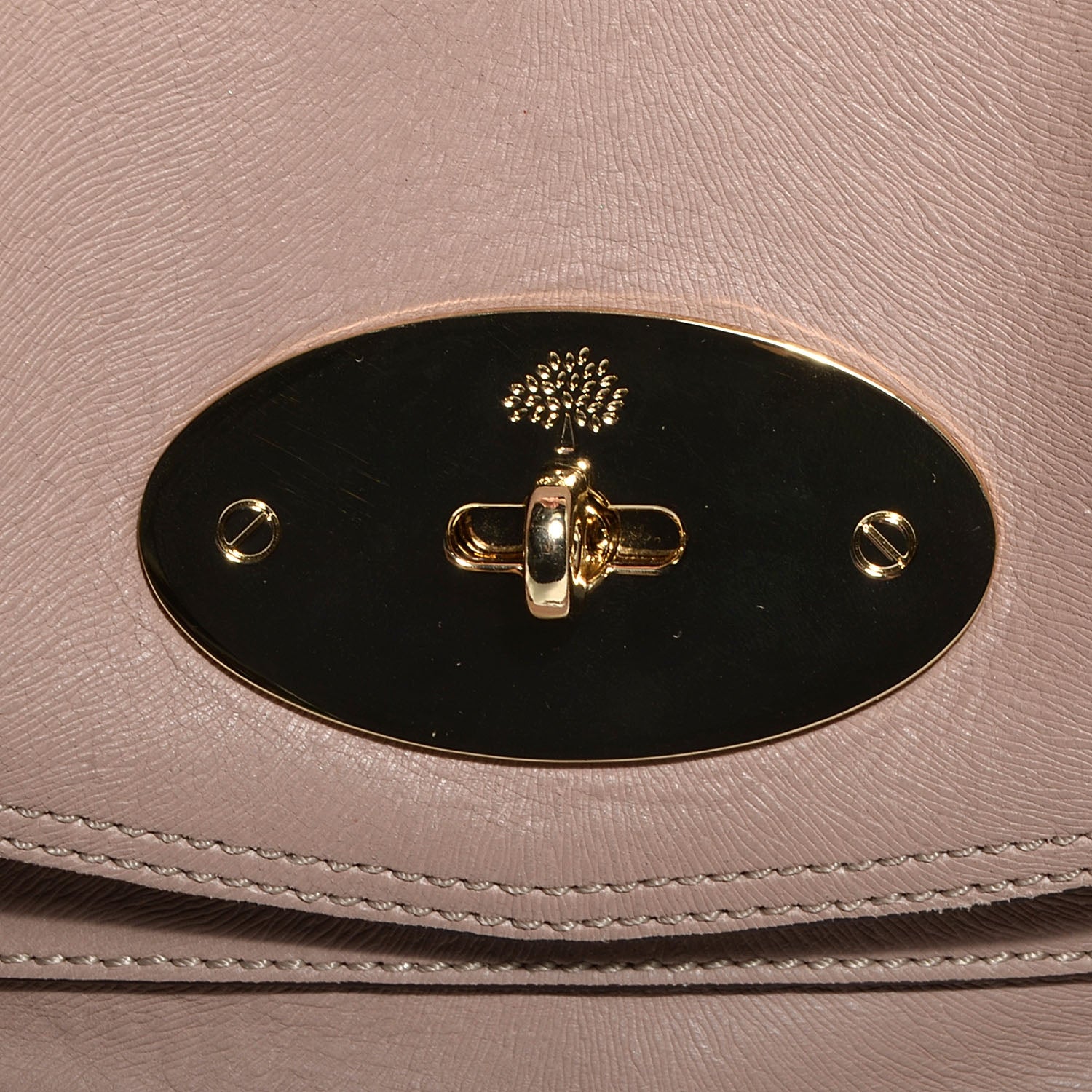 Mulberry Soft Calf Fur Embossed Leather Oversized Alexa Pinky Mink 10 of 11