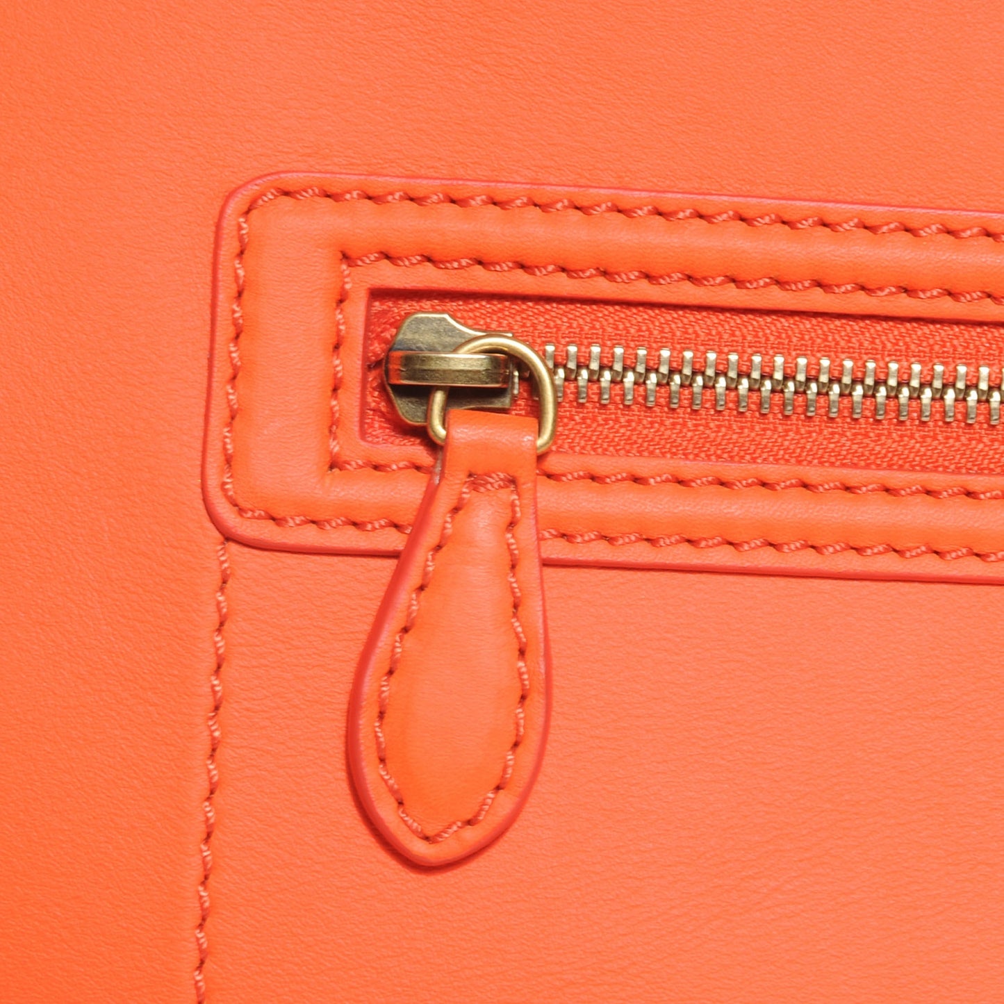 Smooth Calfskin Mini Luggage Bright Orange