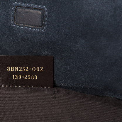 Fendi Pequin Vitello Magnetic Top Satchel Tobacco Petrolio 9 of 9