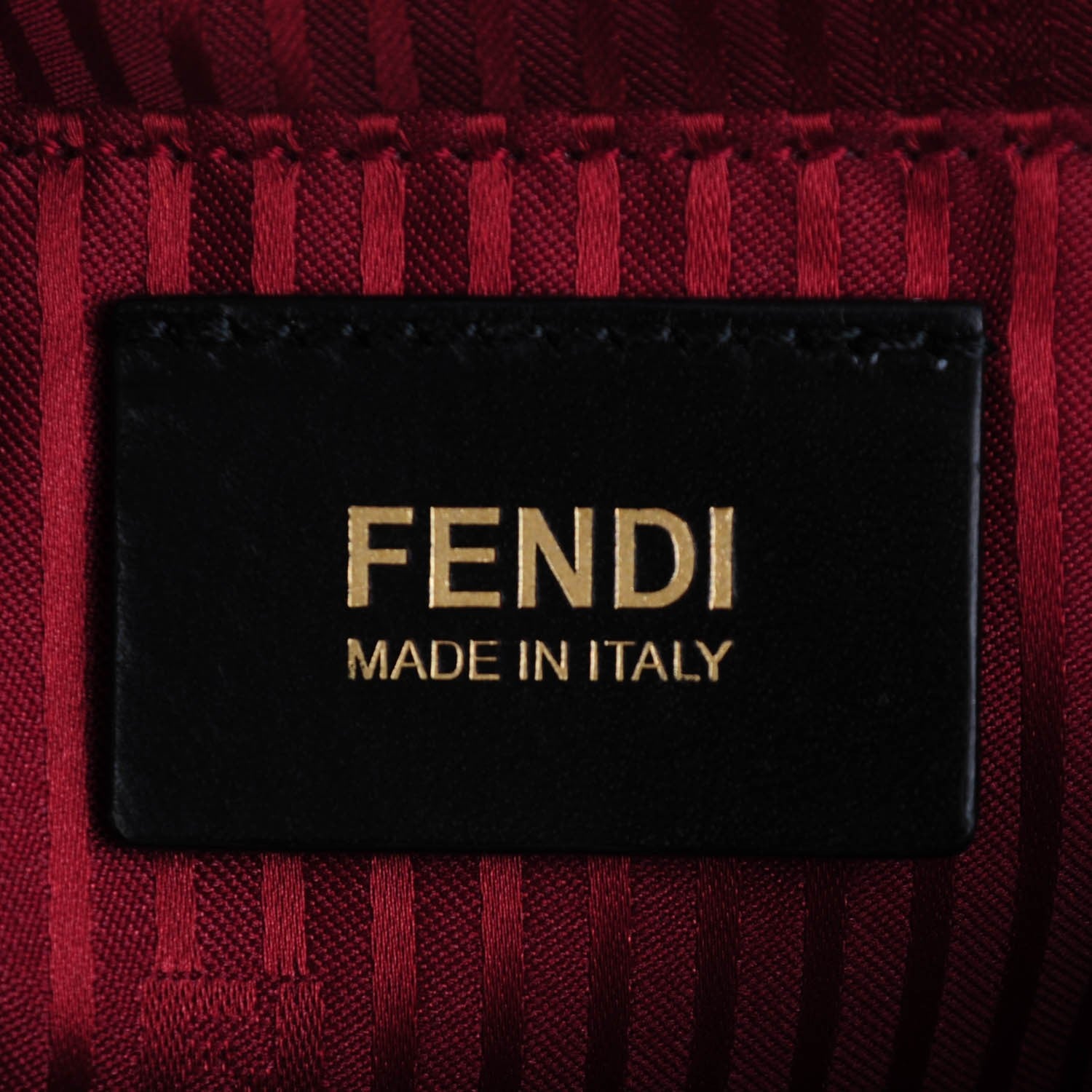 Fendi Vitello Elite Regular 2Jours Tote Rosso Scuro Ciliegia 6 of 7