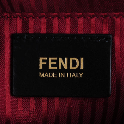 Fendi Vitello Elite Regular 2Jours Tote Rosso Scuro Ciliegia 6 of 7