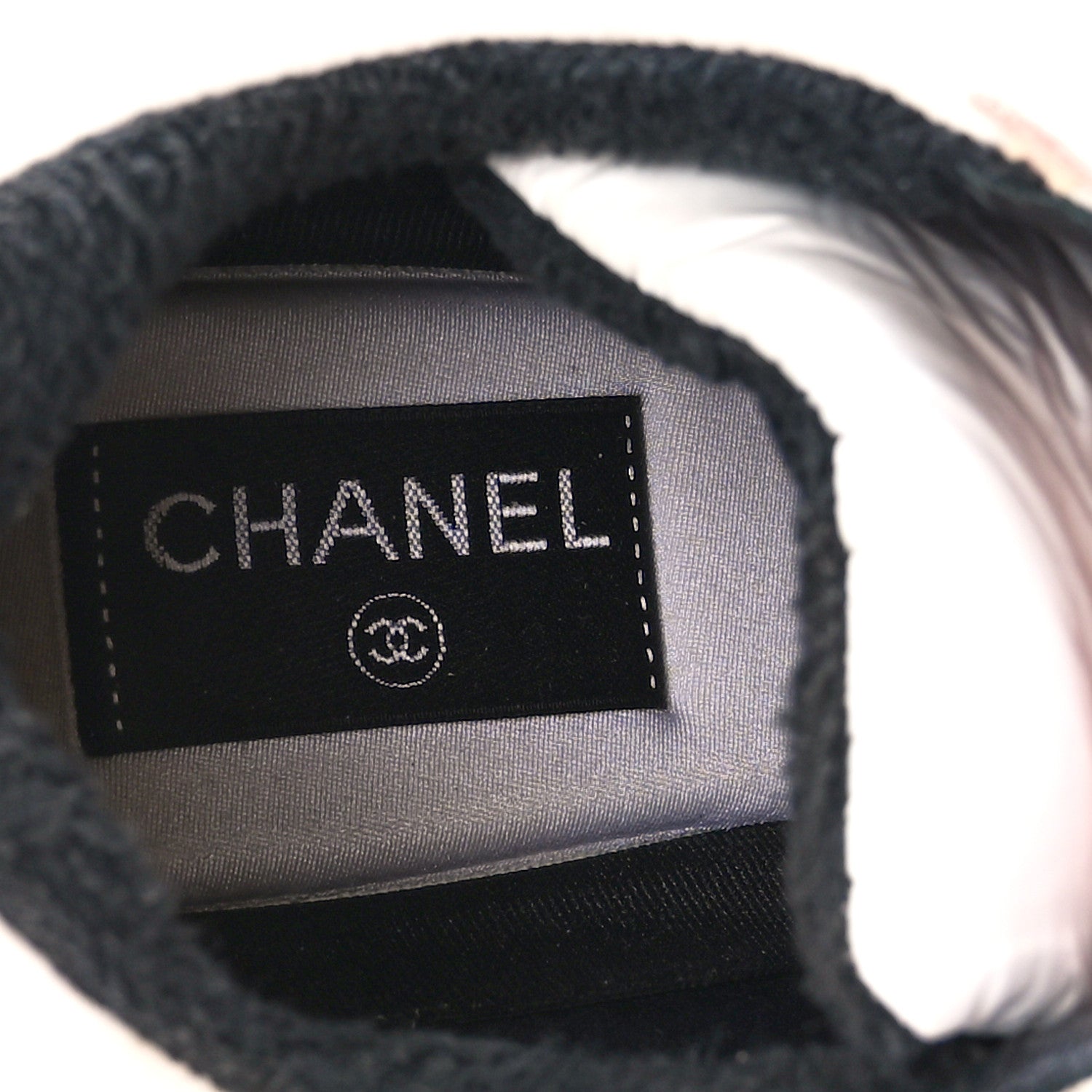 Chanel Nylon Lambskin Suede Calfskin CC Sneakers 38 Pink White Black 9 of 11