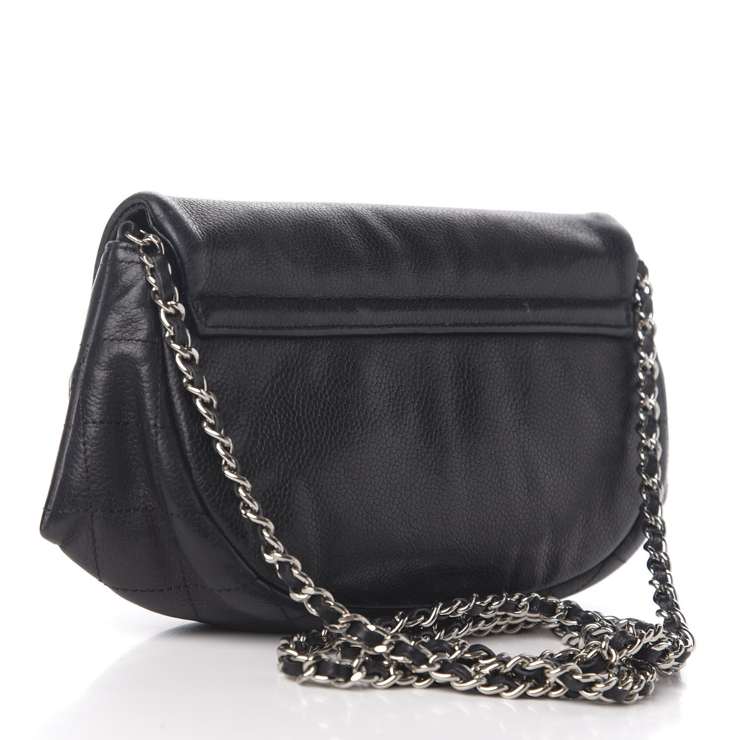 Chanel Caviar Half Moon Wallet On Chain WOC Black 2 of 9