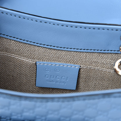 Gucci Soft Microguccissima Mini Emily Chain Shoulder Bag Mineral Blue 9 of 11