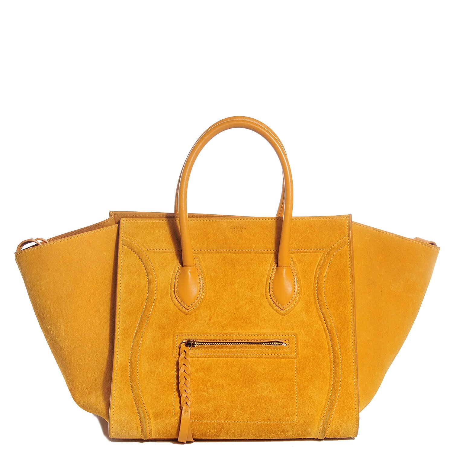 Celine Suede Medium Phantom Luggage Amber 1 of 8