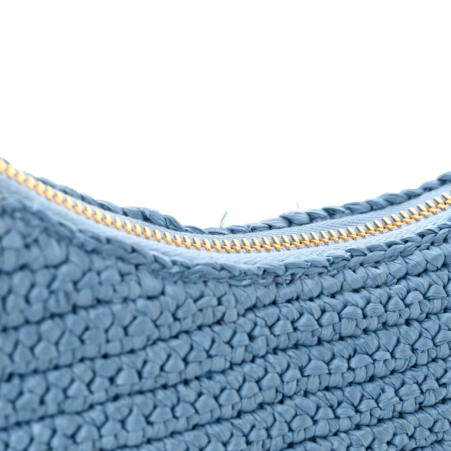 Yarn Raffia Effect Crochet Re-Edition 2005 Shoulder Bag Celeste