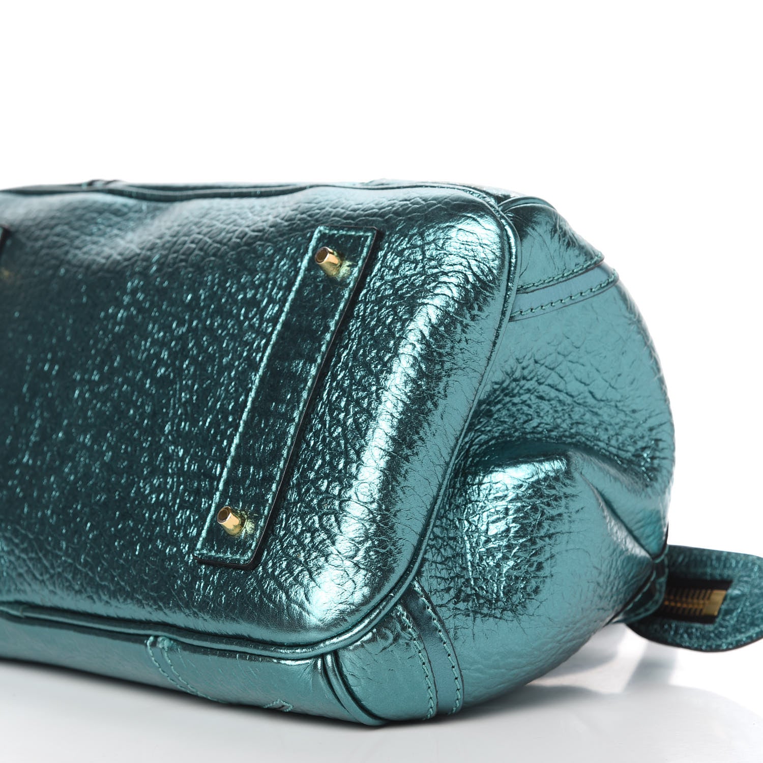 Burberry Metallic Calfskin Blaze Satchel Petrol Blue 7 of 12