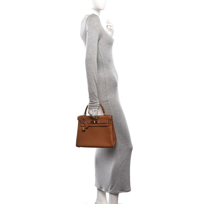 Hermes Togo Kelly Retourne 28 Gold 2 of 11