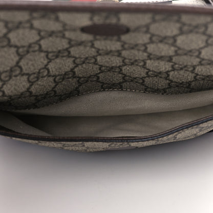 Gucci GG Supreme Monogram Web Small Neo Vintage Double Flap Messenger Bag Beige New Acero 5 of 13