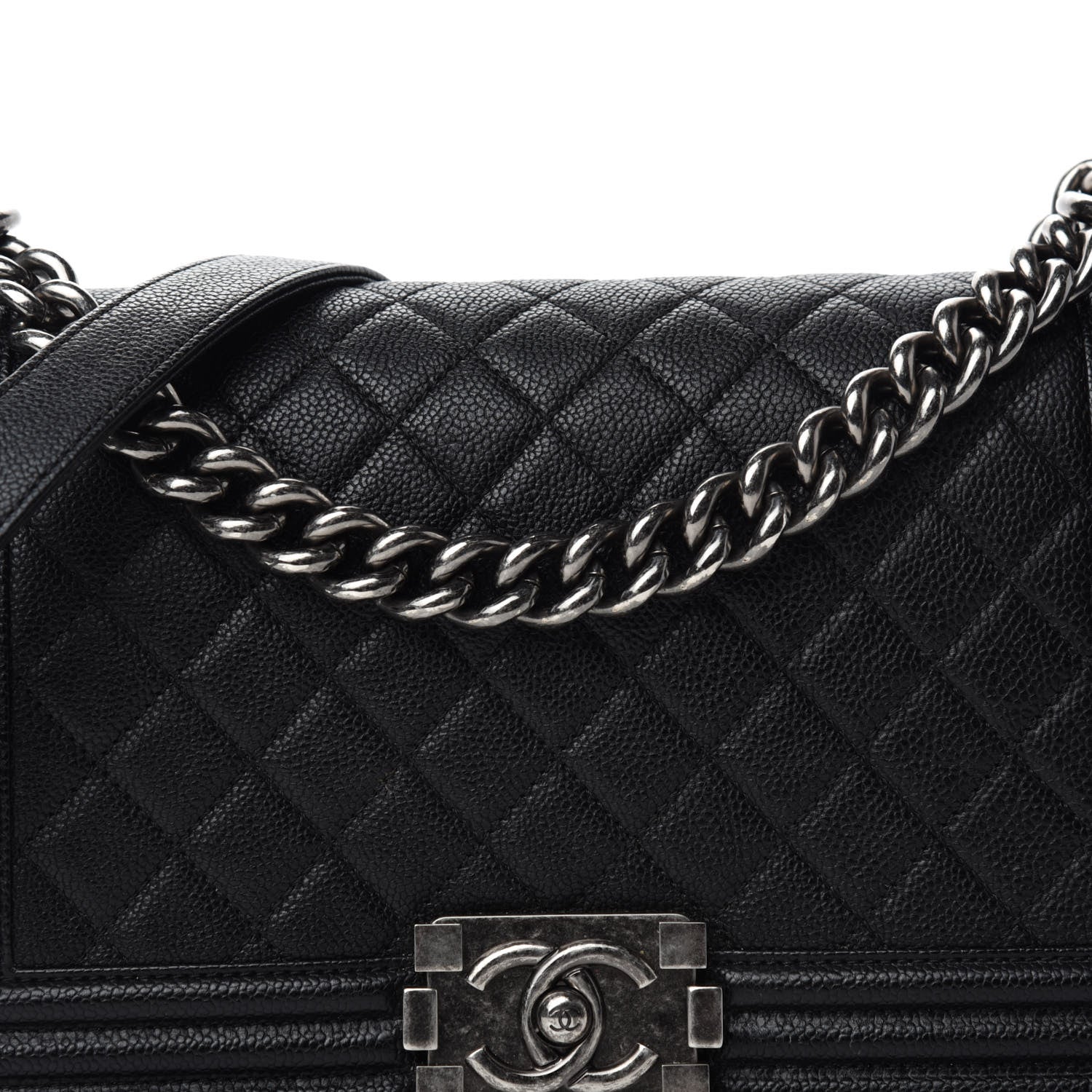 Chanel Caviar Quilted Medium Boy Flap Black 10 of 11