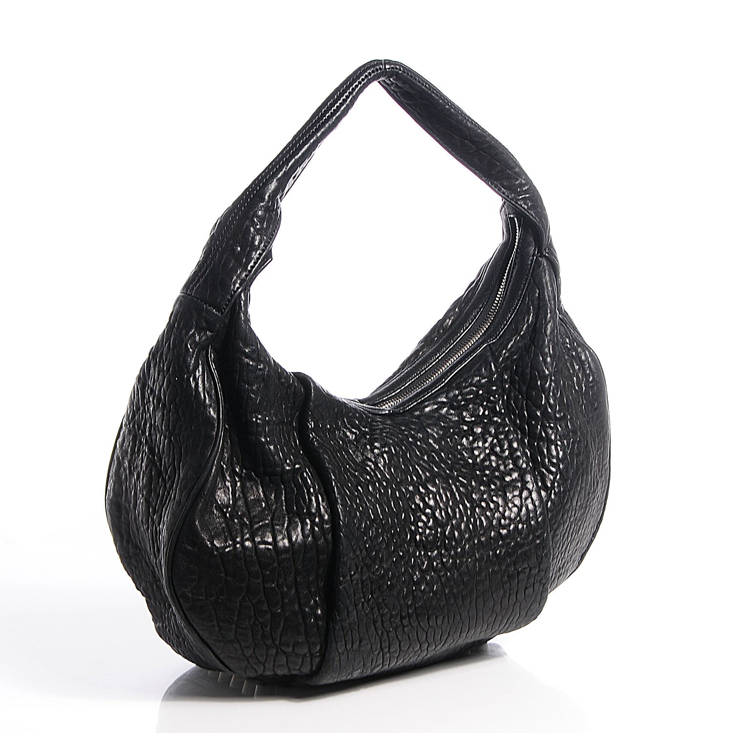Alexander Wang Pebbled Lambskin Morgan Hobo Black w Silver Hardware 3 of 6