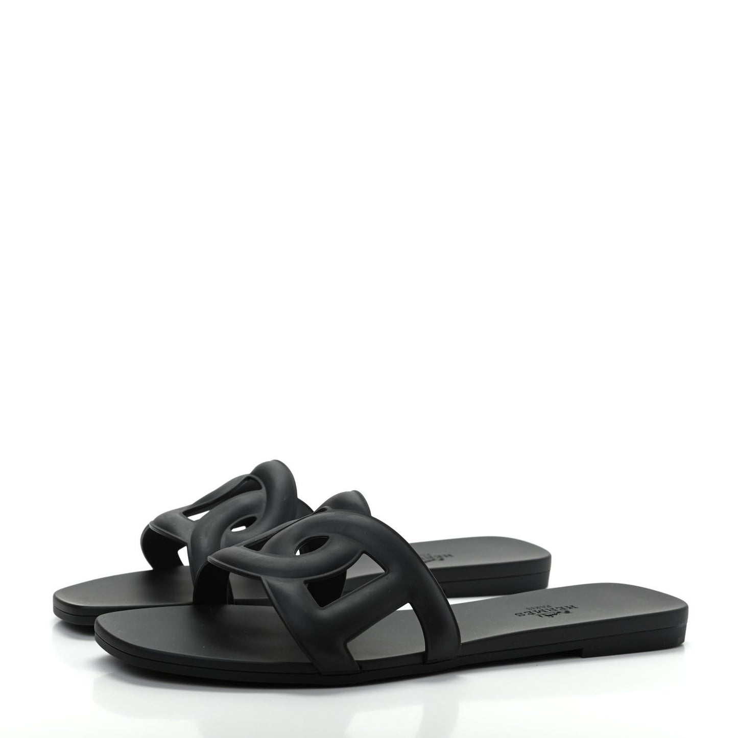 Rubber Aloha Sandals 38 Black