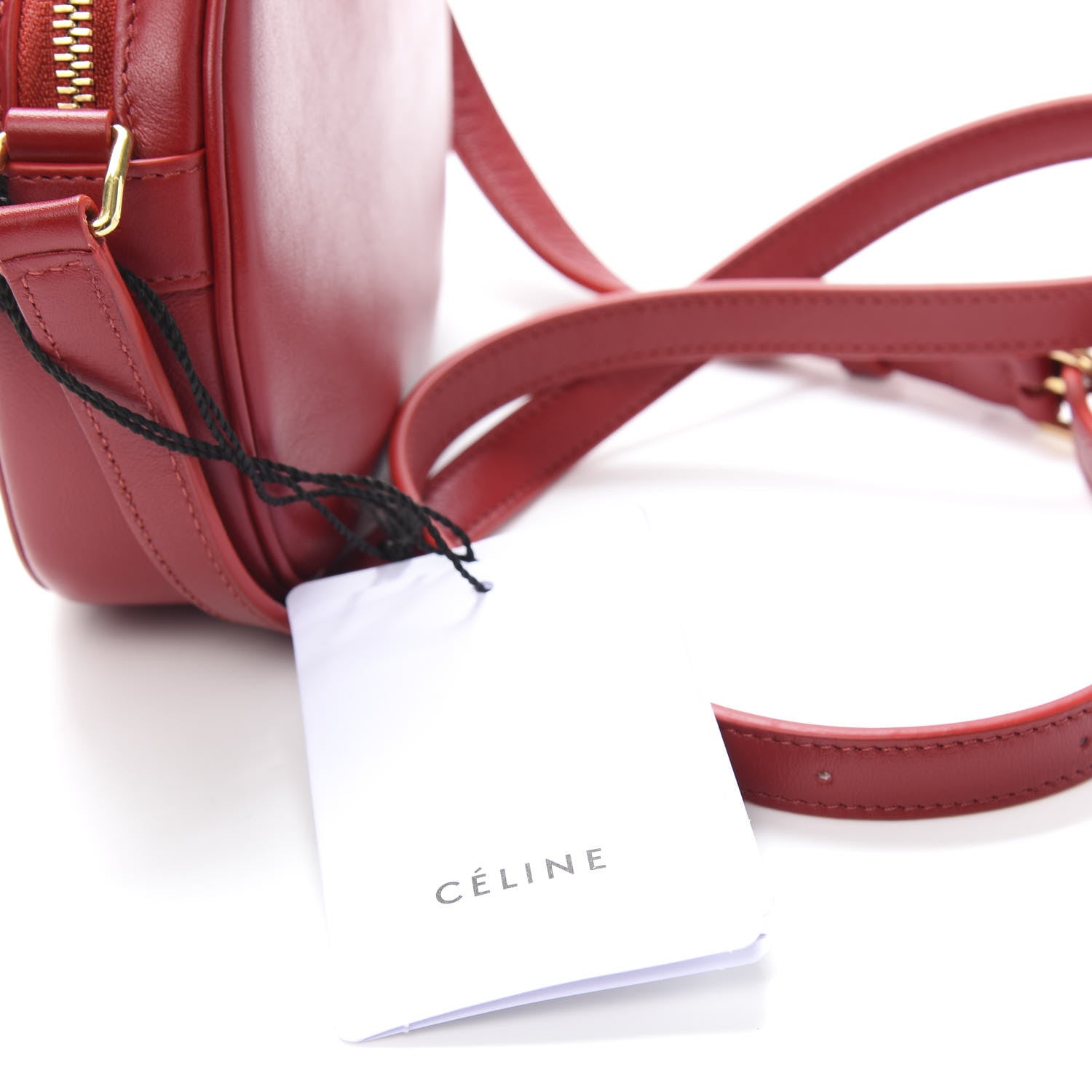 Celine Calfskin Quilted Small C Charm Bag Red 11 of 12