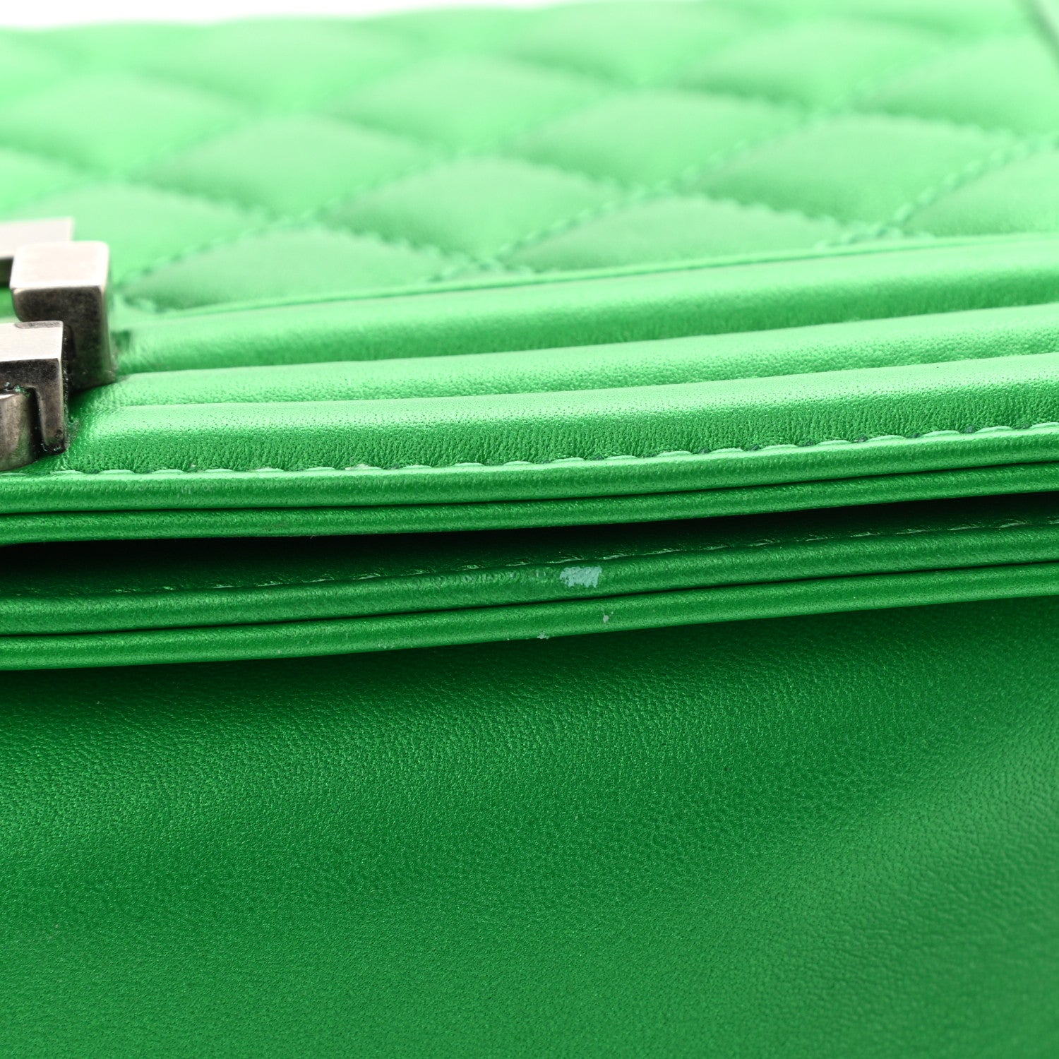Chanel Metallic Calfskin Quilted Medium Boy Flap Green 11 of 11