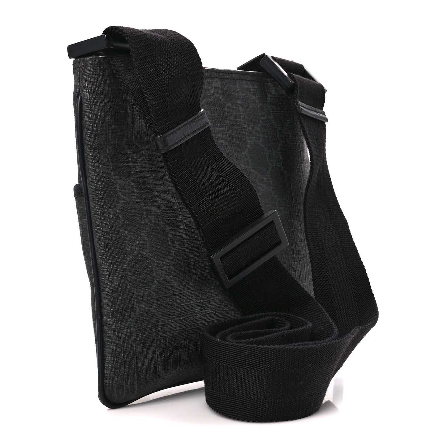 GG Plus Flat Messenger Bag Black Grey