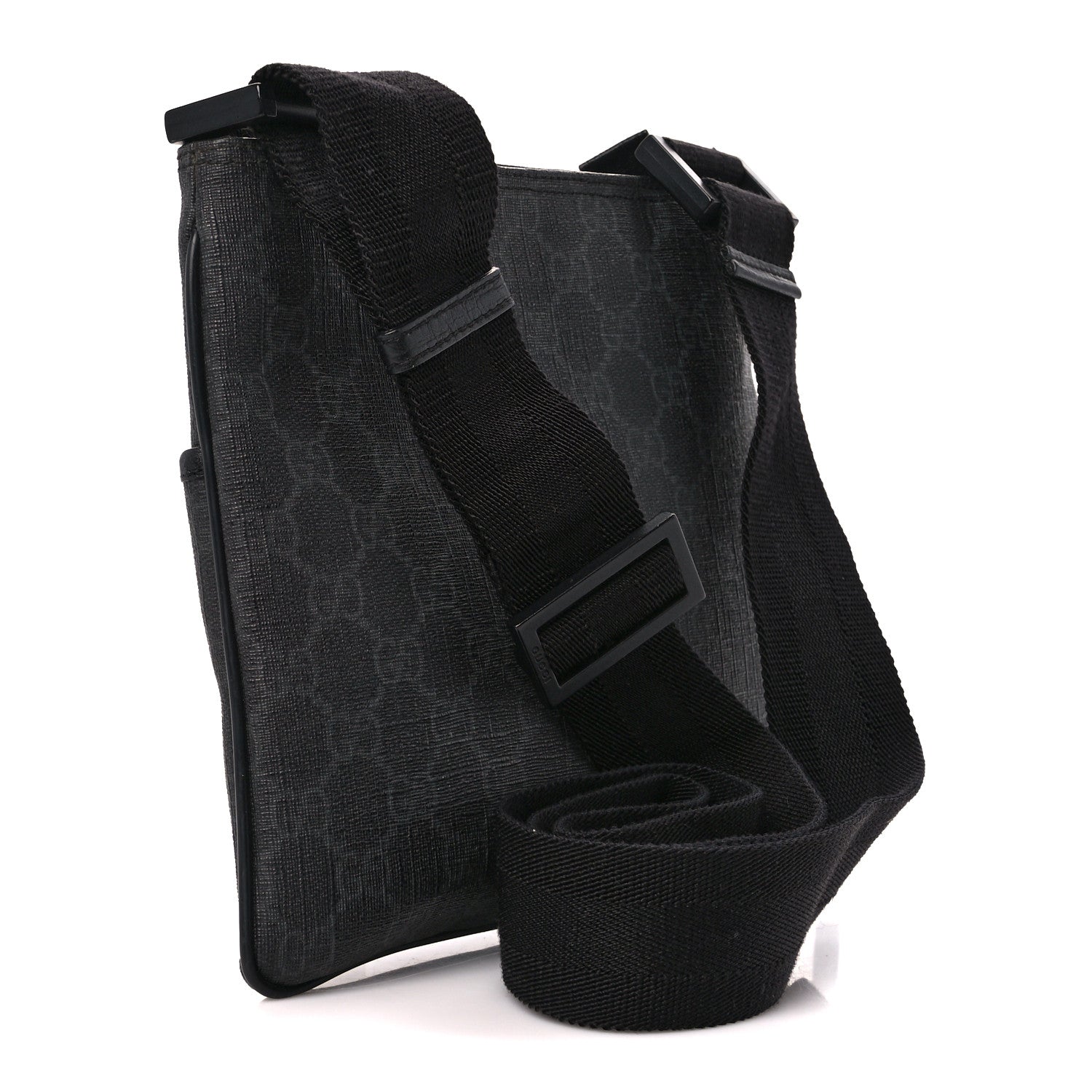 Gucci GG Plus Flat Messenger Bag Black Grey 3 of 11