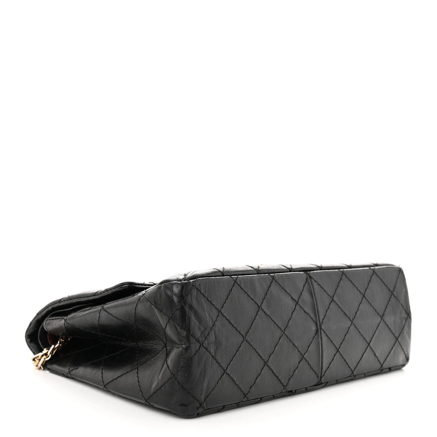 Aged Calfskin Quilted 2.55 Reissue 226 Flap Black