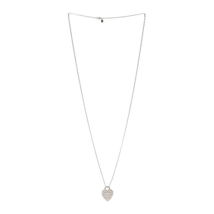 Tiffany Sterling Silver Long Return to Tiffany Heart Pendant Necklace 3 of 5