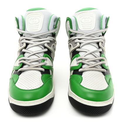Gucci Demetra GG Supreme Monogram Mens Basket High Top Sneakers 9.5 Great White Green Black 2 of 11