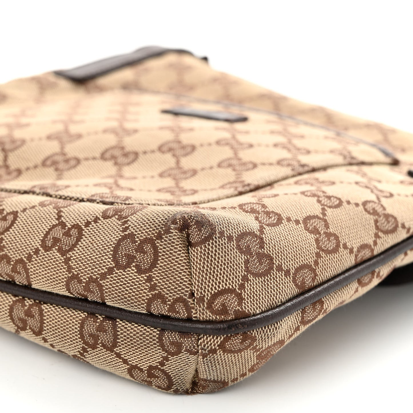 Monogram Flat Messenger Bag Dark Brown
