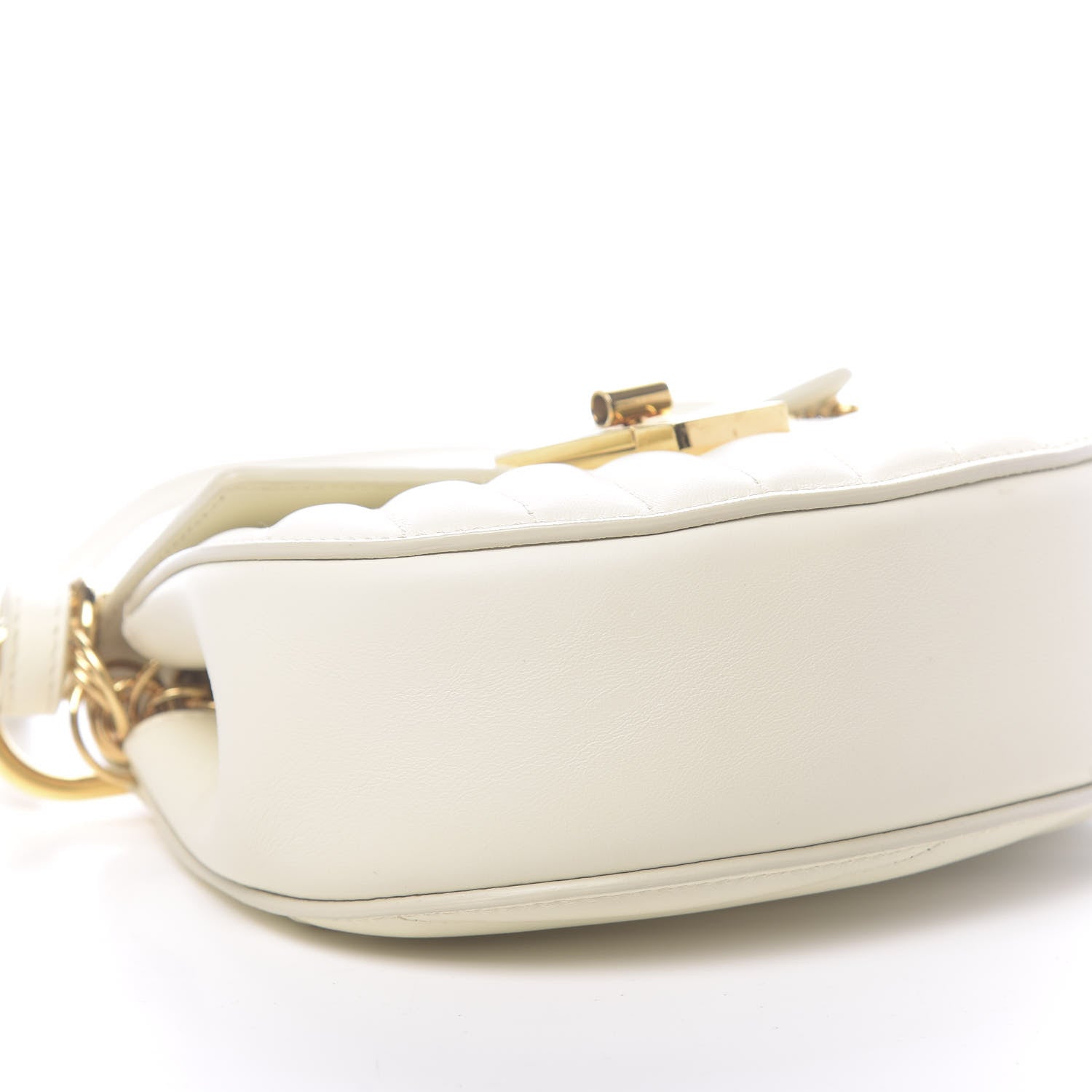 Chloe Calfskin Quilted Mini Drew Bijou Shoulder Bag Natural White 7 of 10