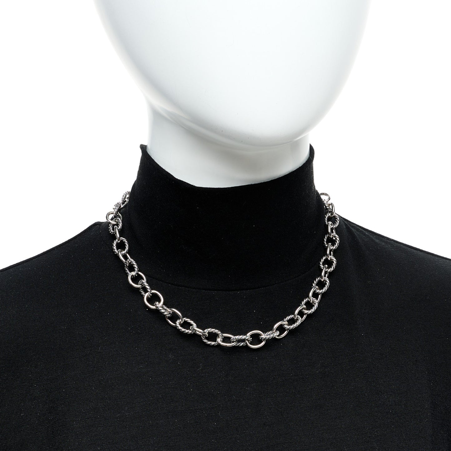 Sterling Silver 10mm Medium Oval Link Necklace