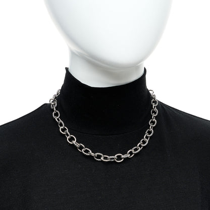 David Yurman Sterling Silver 10mm Medium Oval Link Necklace 2 of 6