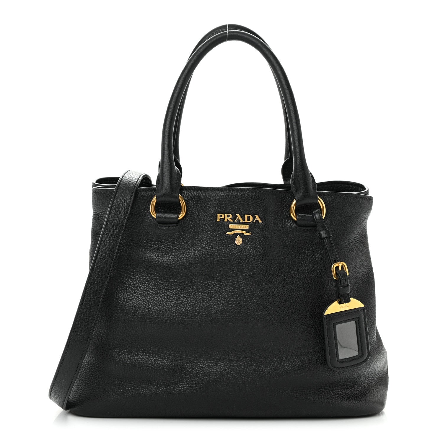 Prada Vitello Daino Tote Nero Black 1 of 23